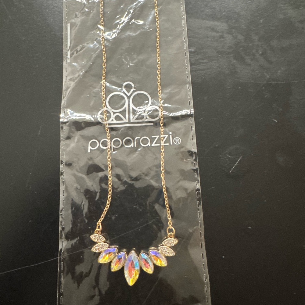 Paparazzi Gold Necklace with Elegant Teardrop Pendant